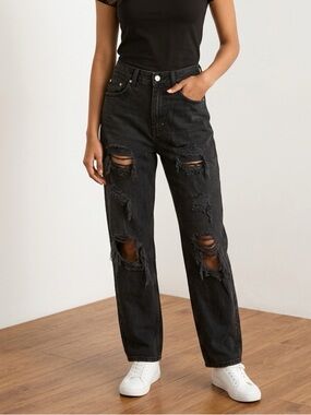 BDG Urban Outfitters Wide Leg Distressed Jeans | Size 25